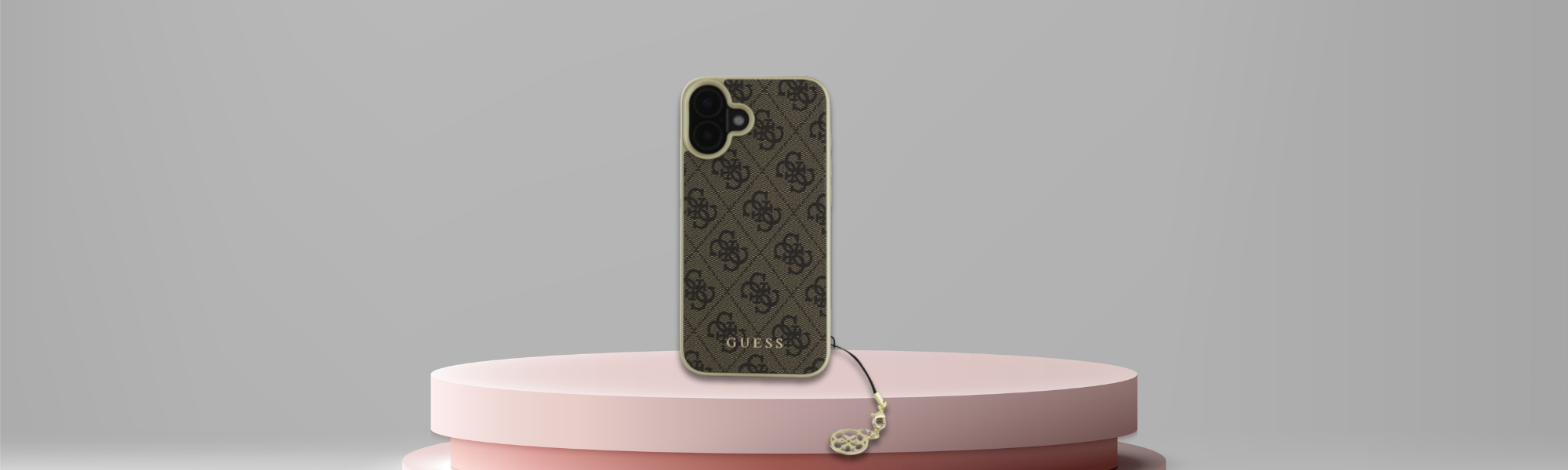 Brązowe etui Guess wzór 4G