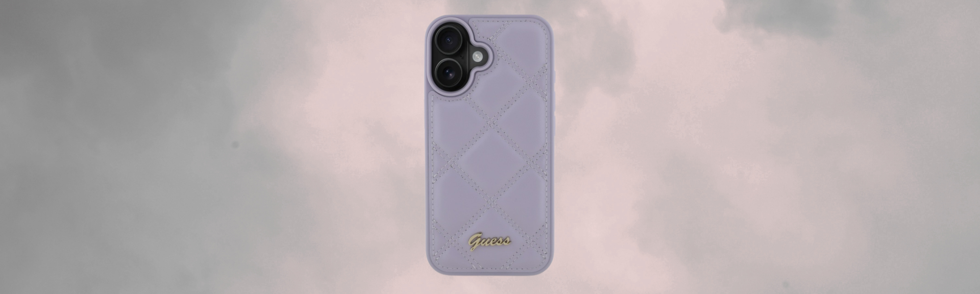 Etui Guess front różowego pikowanego