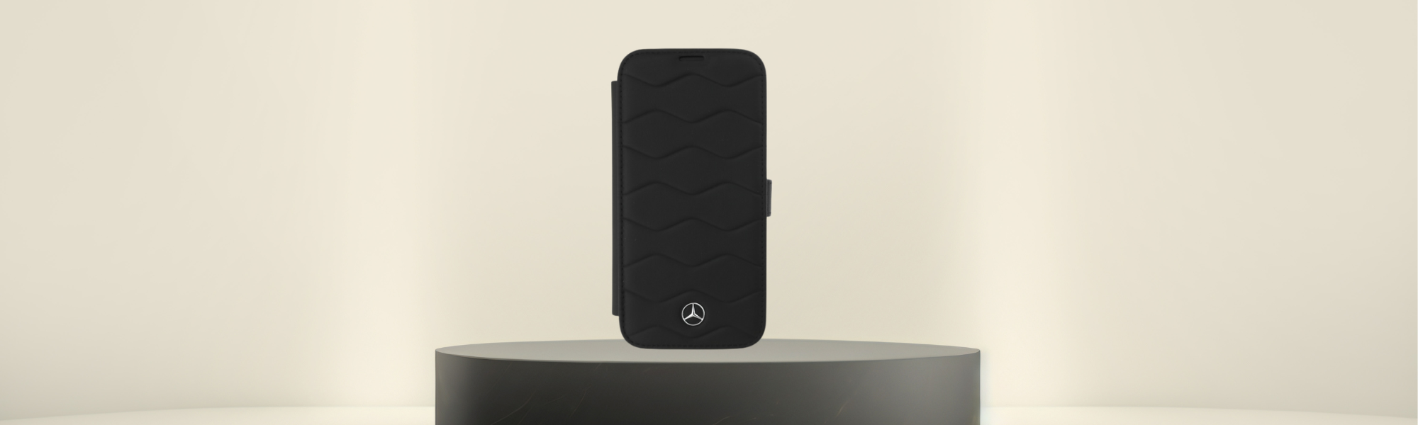Etui Waves Leather Czarne etui skórzane Mercedes eleganckie