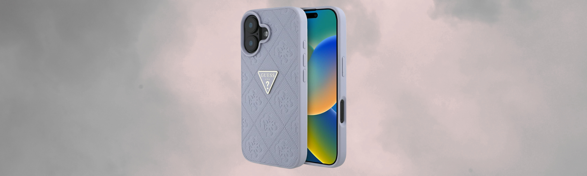 Etui Guess Hot Stamp 4G Pattern Triangle Metal Logo Etui Guess eleganckie wzór 4G logo