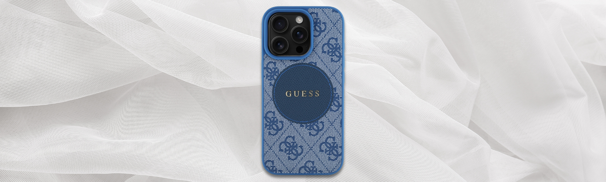 Etui Guess wzór 4G niebieskie stylowe