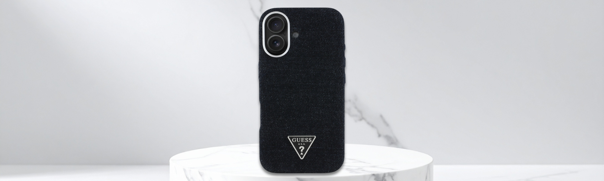 Etui telefon Guess denim podwójny aparat