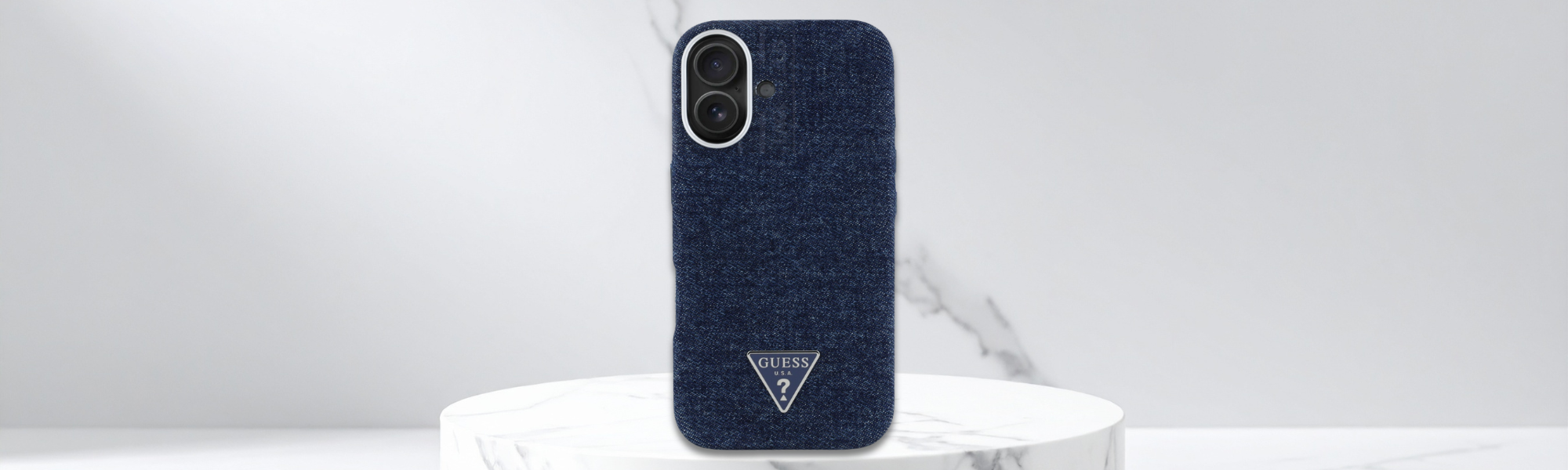 Etui telefon Guess denim podwójny aparat