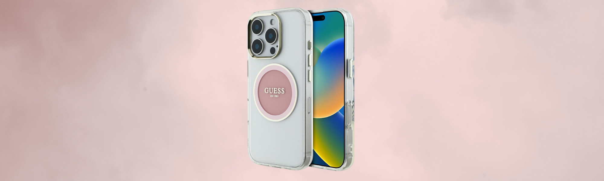 Przezroczyste etui Guess z logo MagSafe