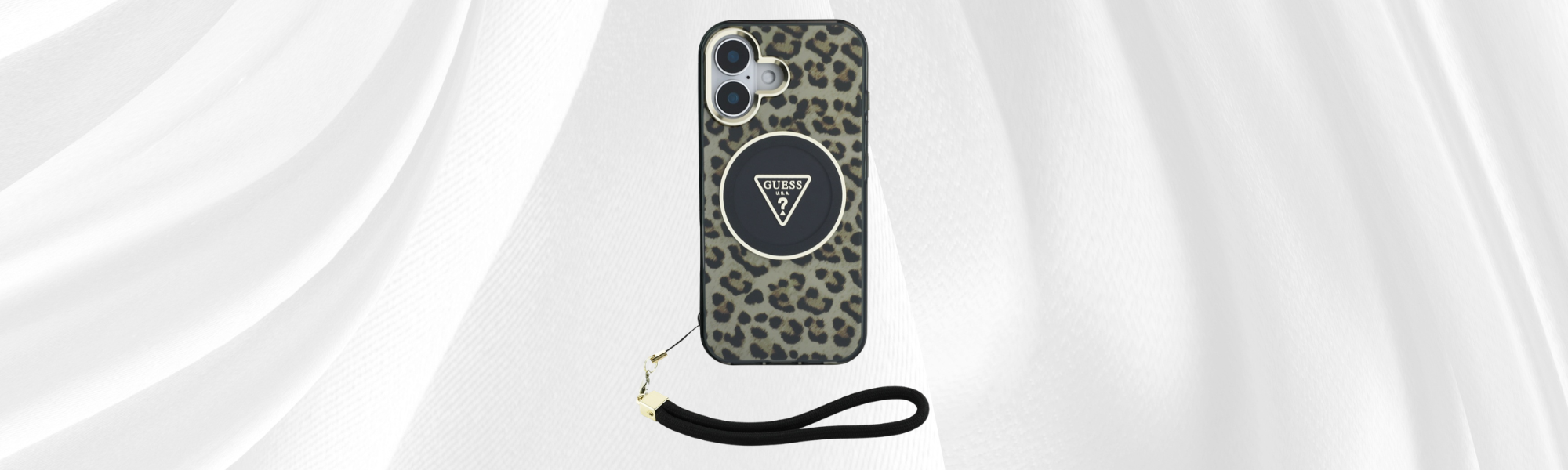 Etui Guess leopard MagSafe smycz design