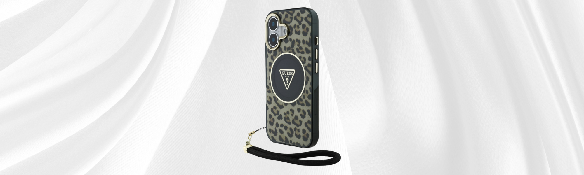 Etui Guess leopard MagSafe smycz design
