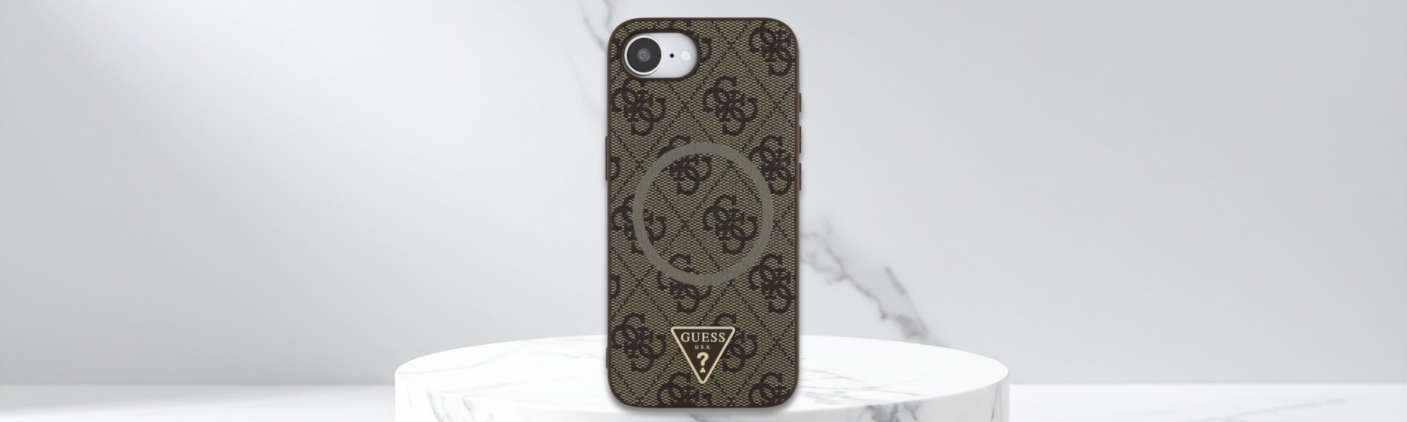 etui guess wzór 4g logo brązowe