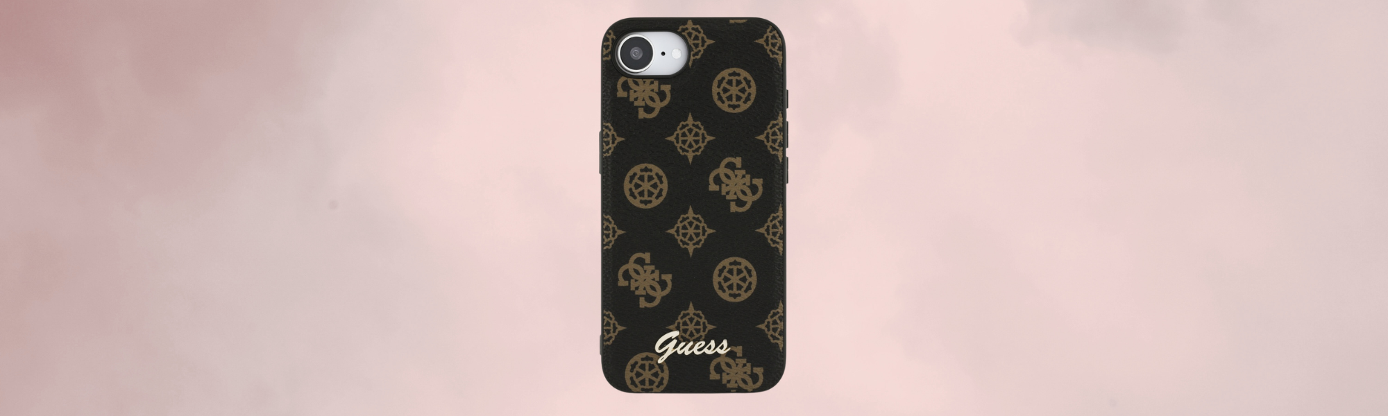 Etui Guess frontalnie wzór logo eleganckie
