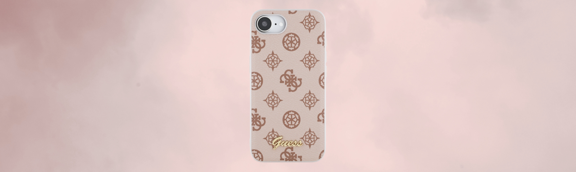 Etui Guess frontalnie wzór logo eleganckie