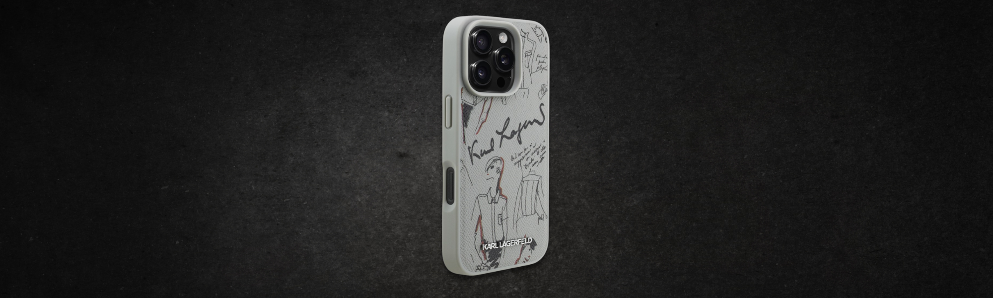 Eleganckie Szare etui telefon Karl Lagerfeld