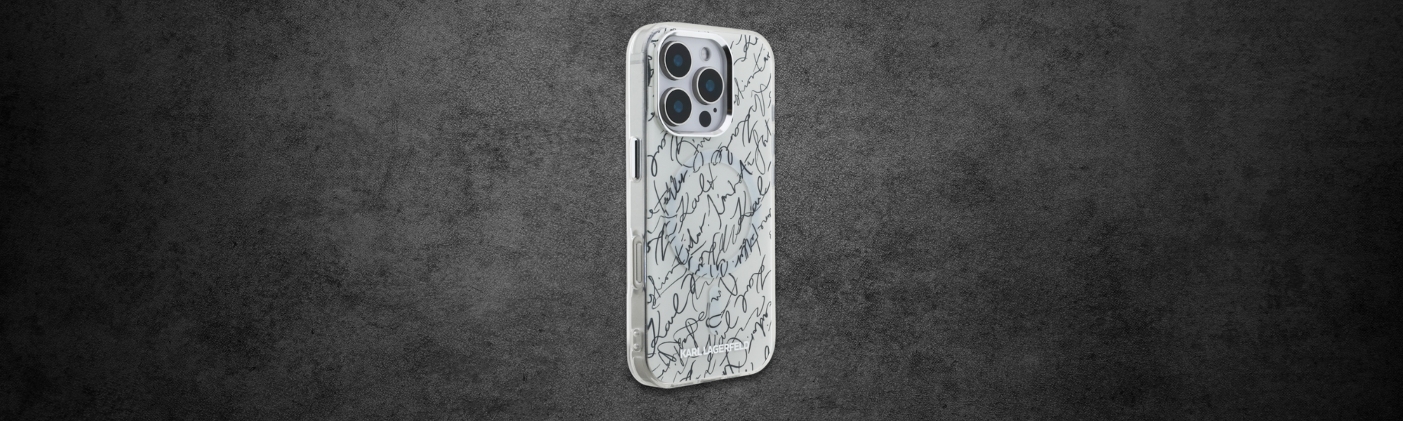 Etui Karl Lagerfeld IML Karl Script Pattern MagSafe Etui ochrona aparat iPhone trzy kamery