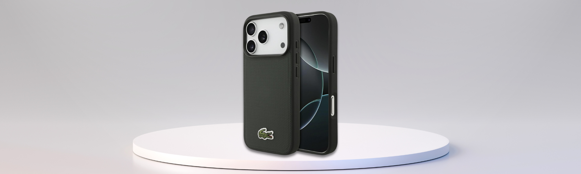 Etui Lacoste iPhone tekstura przód tył