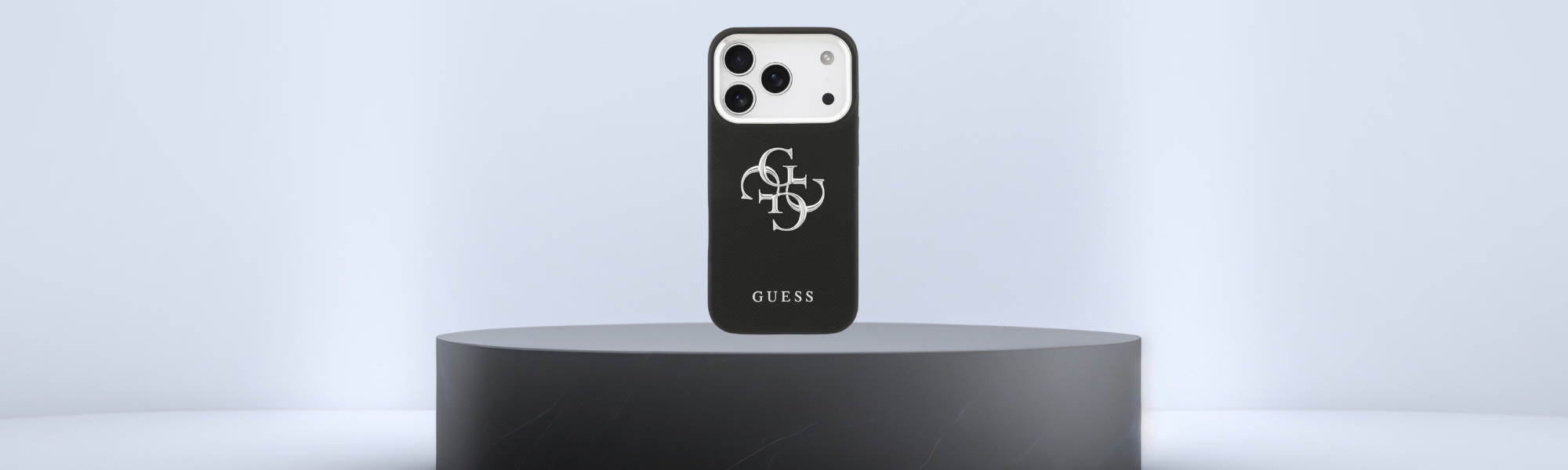 Czarne etui Guess logo 4G
