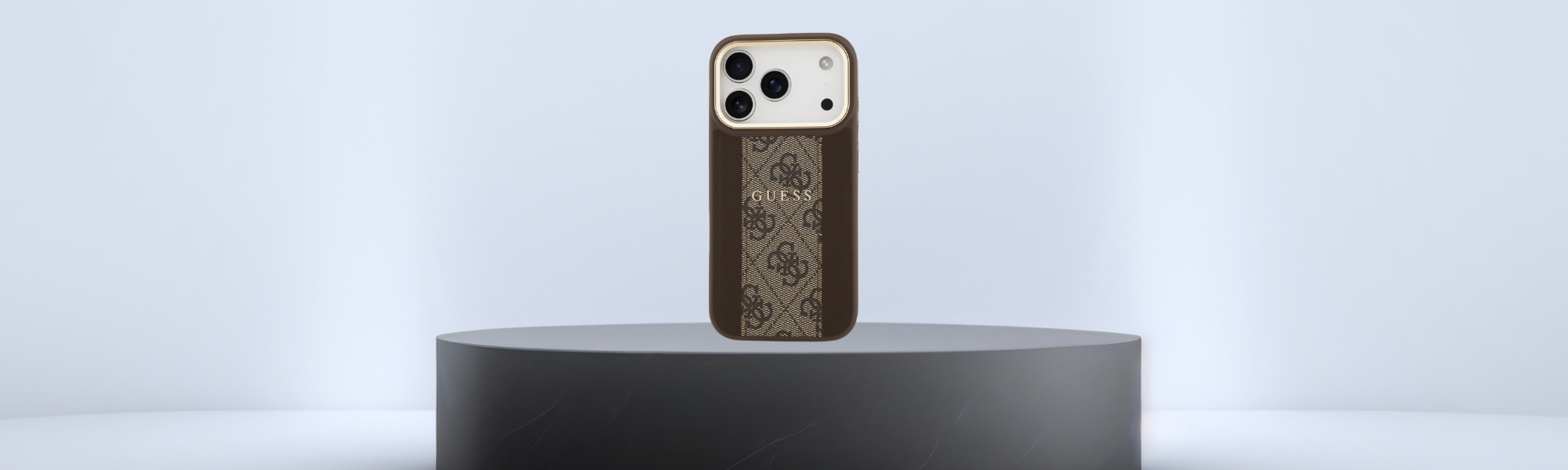 Etui Guess 4G Stripe MagSafe Brązowe etui Guess na telefon