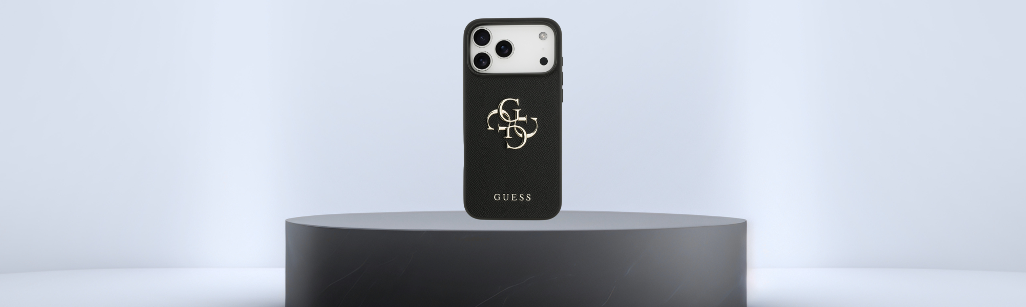 Etui Guess Grained Big 4G & Classic Logo Czarne etui Guess logo złote 4G