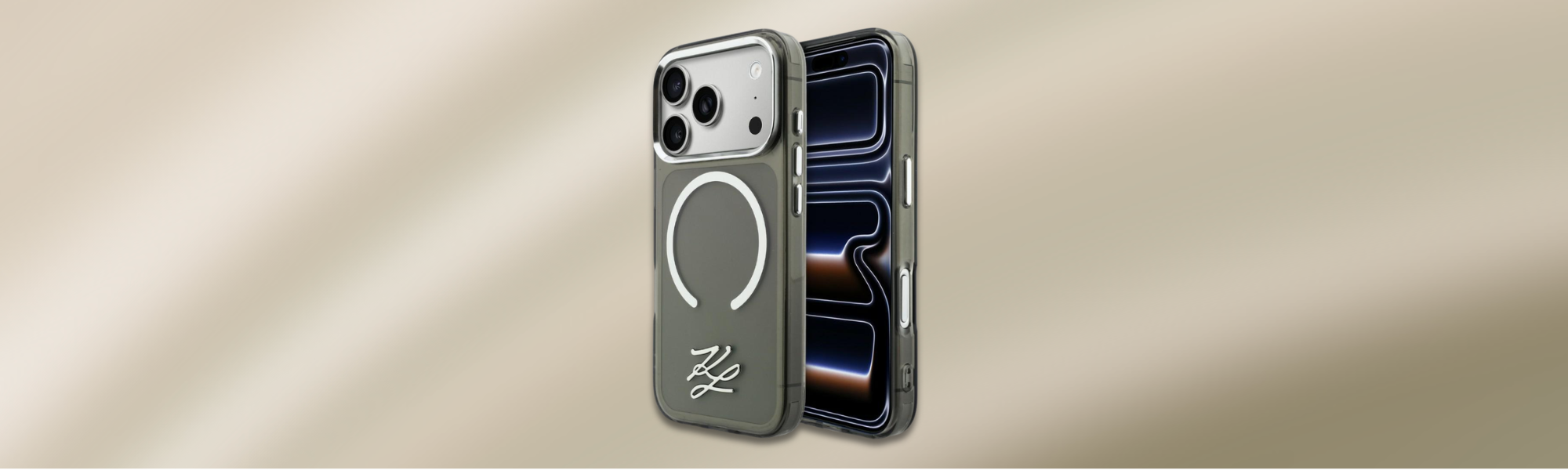 Etui iPhone MagSafe Karl Lagerfeld przód tył