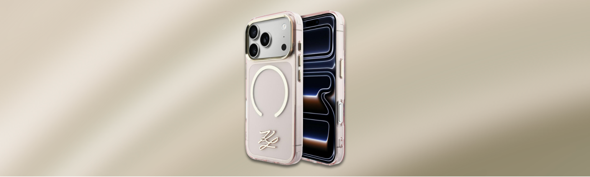 Etui iPhone MagSafe Karl Lagerfeld przód tył