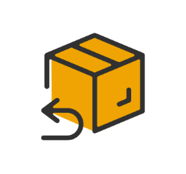 Ikona zwrotów zakupów online