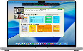 16‑calowy MacBook Pro z czipem M4. Na ekranie widać biznesowe połączenie w aplikacji Zoom. Jedna osoba udostępnia okno programu Excel z wyświetlonymi danymi i wykresami