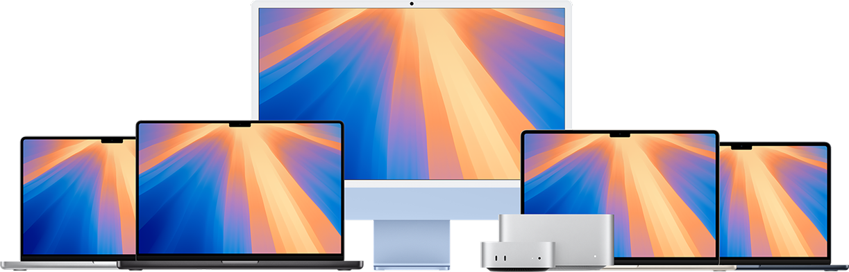 Ekosystem urządzeń Mac: MacBook Air, MacBook Pro, iMac, Mac mini