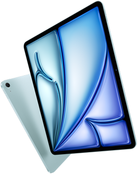 Modele iPada Air 13 cali i 11 cali leżące obok siebie