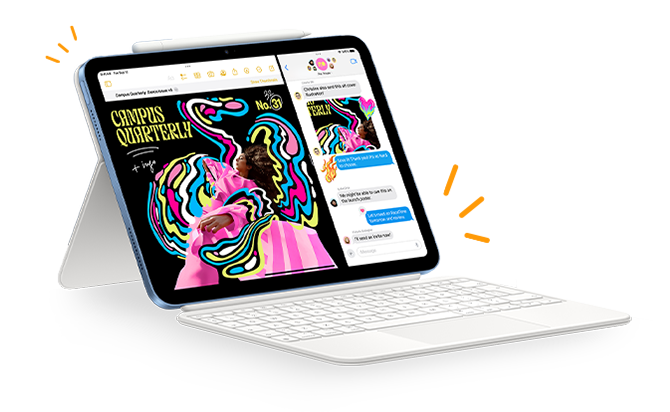 prezentacja ipada na którym jest komunikator