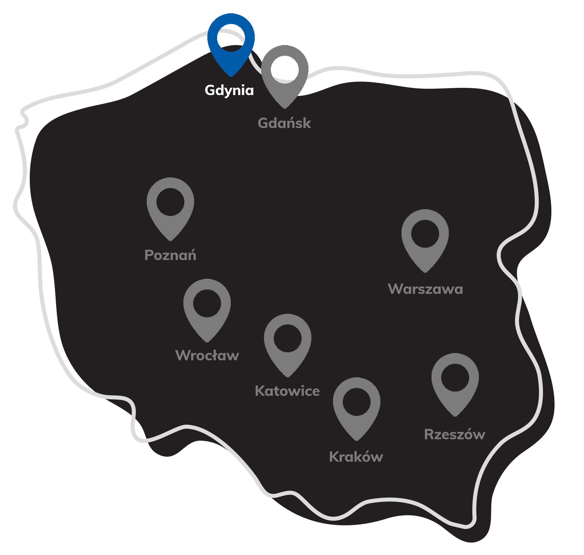 Punkty serwisowe iSpot w Polsce: Warszawa, Gdynia, Gdańsk, Poznań, Wrocław, Katowice, Kraków, Rzeszów