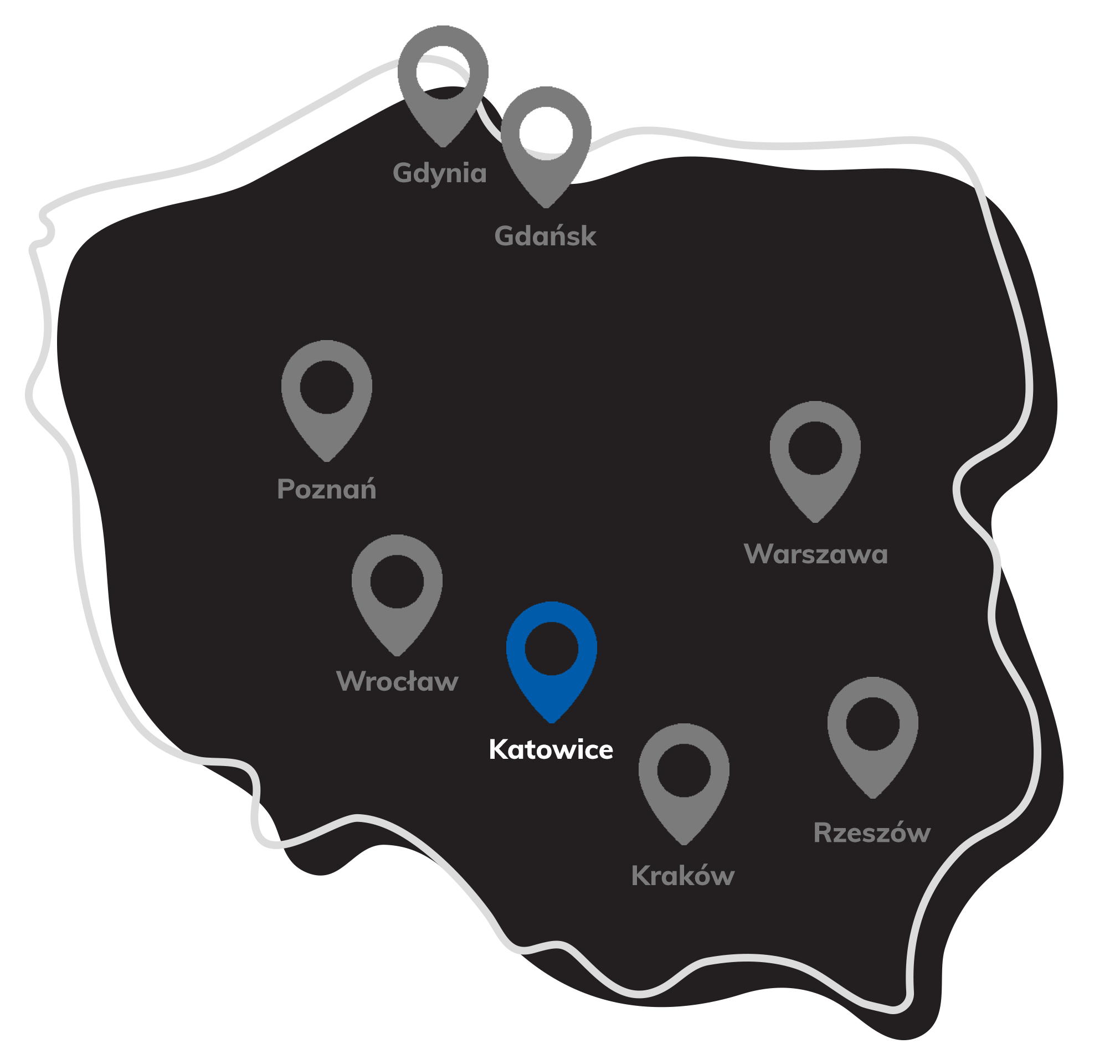 Punkty serwisowe iSpot w Polsce: Warszawa, Gdynia, Gdańsk, Poznań, Wrocław, Katowice, Kraków, Rzeszów