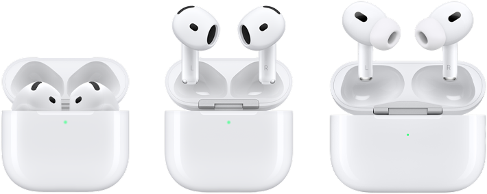 Rodzina słuchawek AirPods dostępna w serwisie iSpot - AirPods Pro, AirPods 3, AirPods Max
