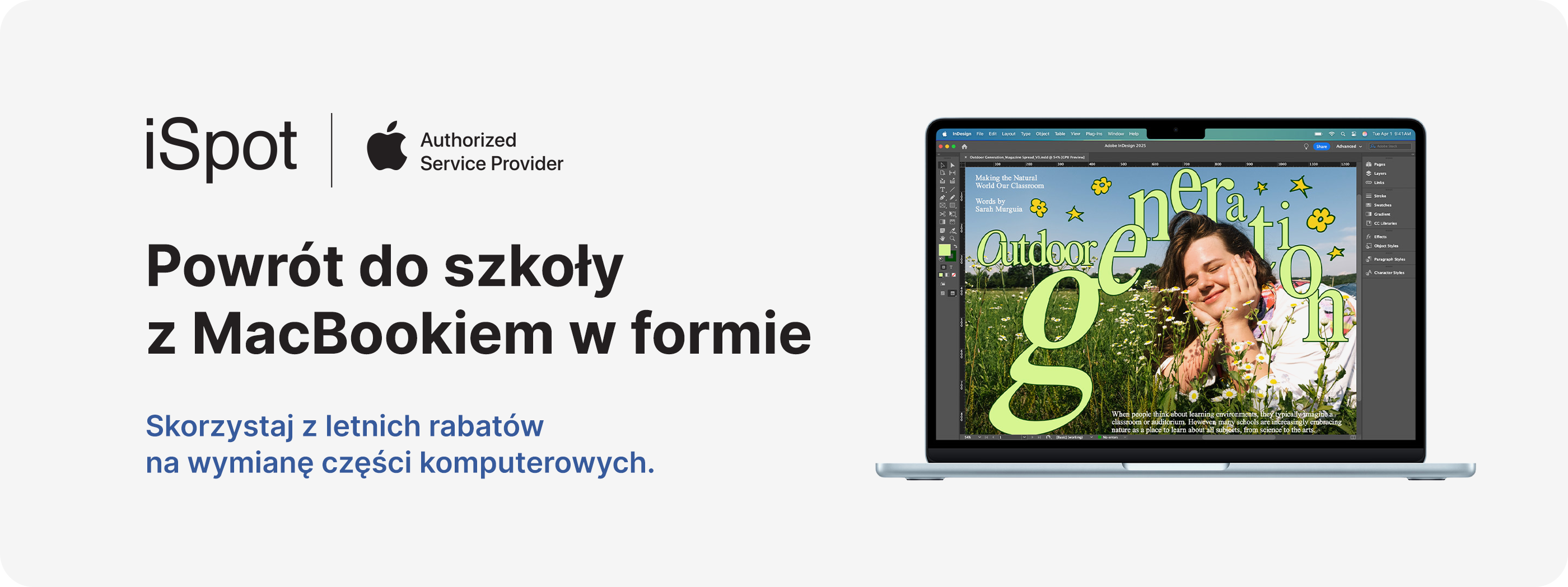 Promocja serwisowa iSpot - Powrót do szkoły z MacBookiem w formie