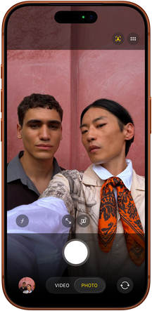 iPhone 17 Pro, przód obudowy, funkcja Centrum uwagi w zdjęciach