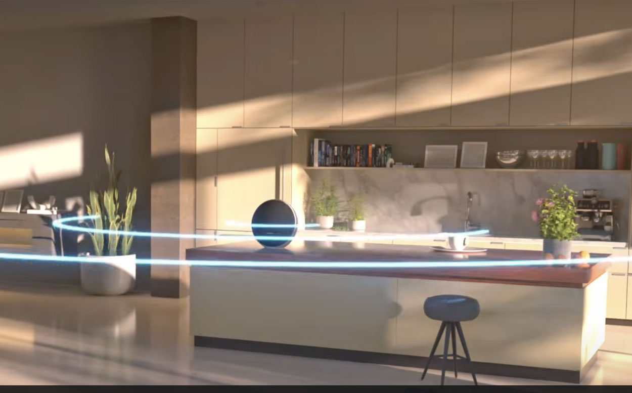 Ilustracja przesyłania strumieniowego muzyki przez BluetoothHarman i głośniki Kardon Onyx Studio 9