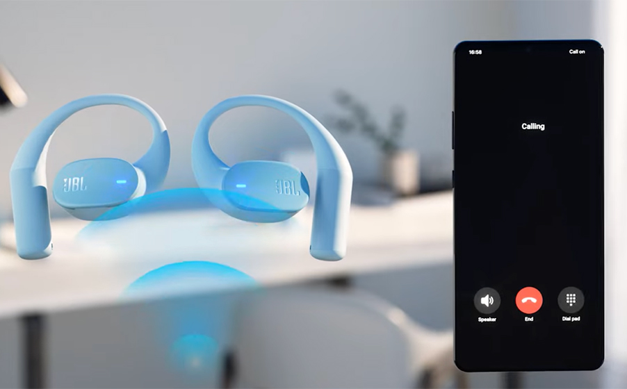 Słuchawki JBL Sense Lite sparowane z telefonem