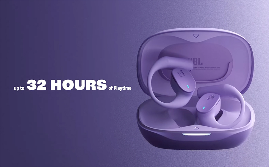 Słuchawki JBL Sense Lite mogą odtwarzać muzykę przez wiele godzin.