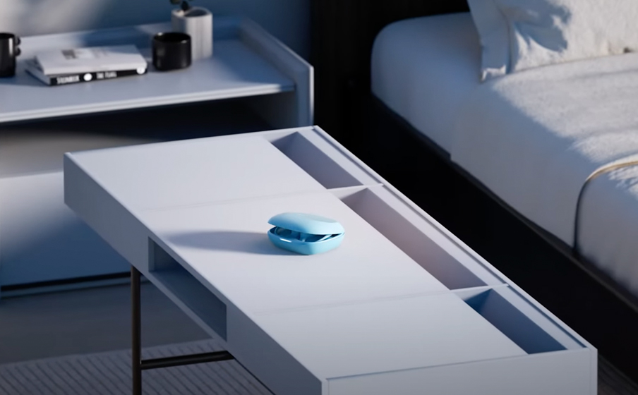 Słuchawki JBL Sense Lite na stoliku.