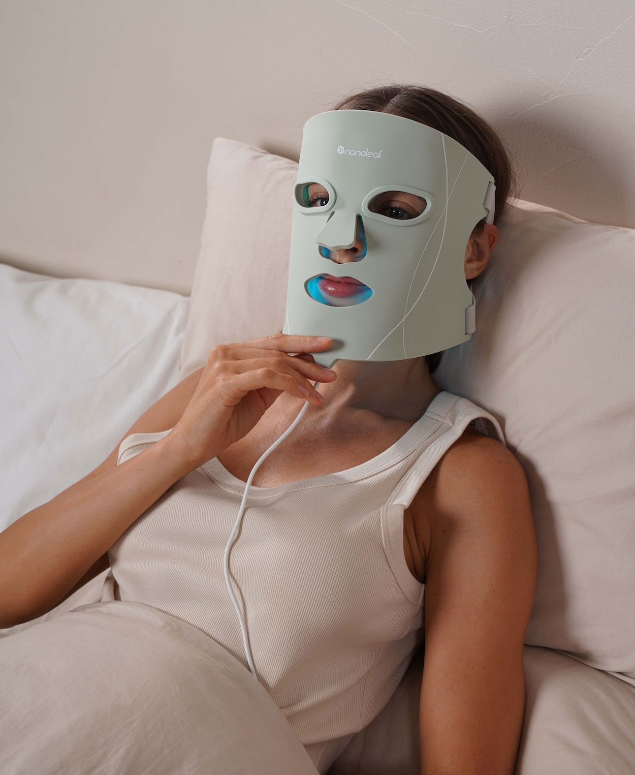 Ilustracja zastosowania maski w domu