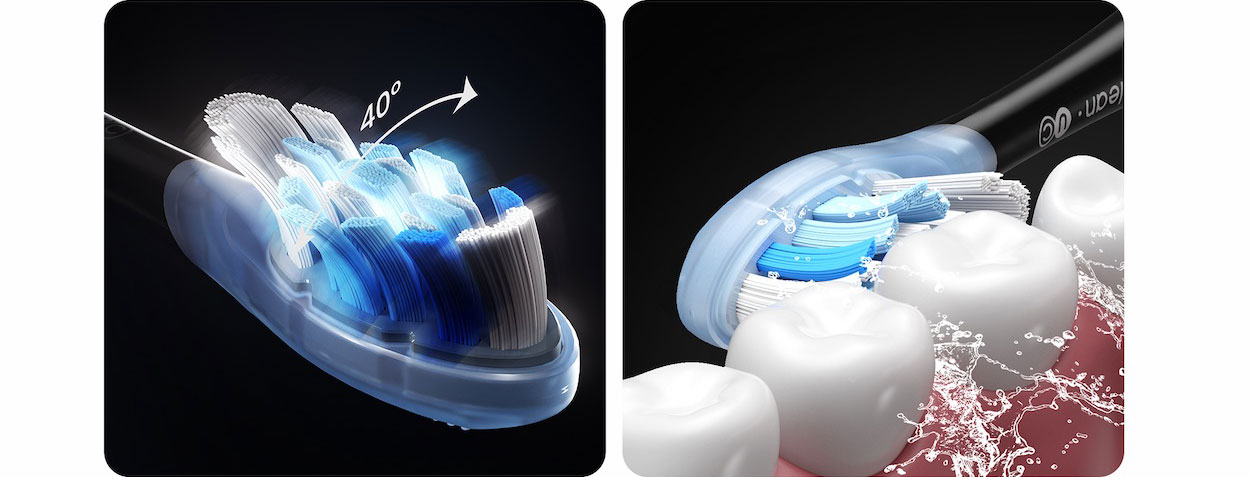 Ilustracja działania technologii superszerokiego ruchu oscylacyjnego
