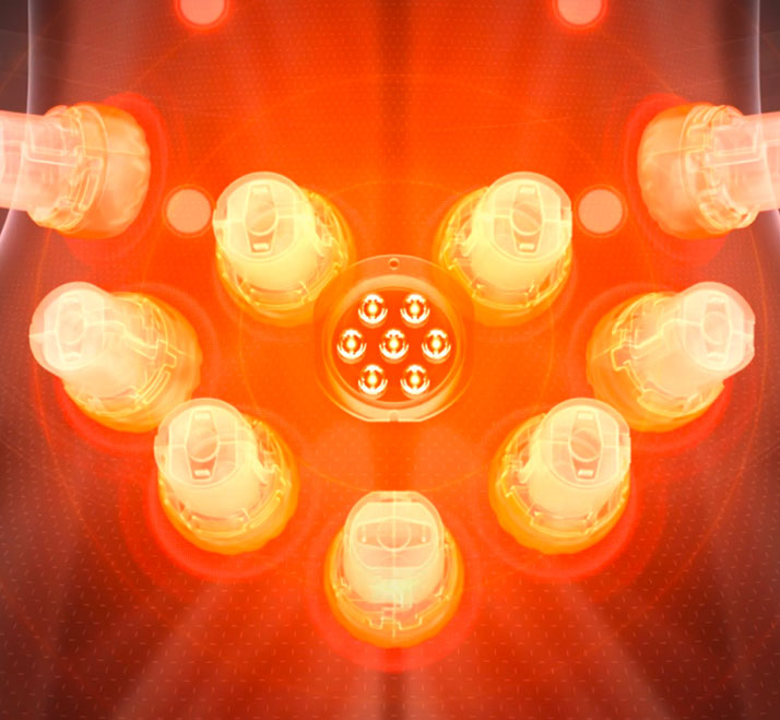 Zdjęćie elementów masujących masażera SKG W7 Pro-Fold