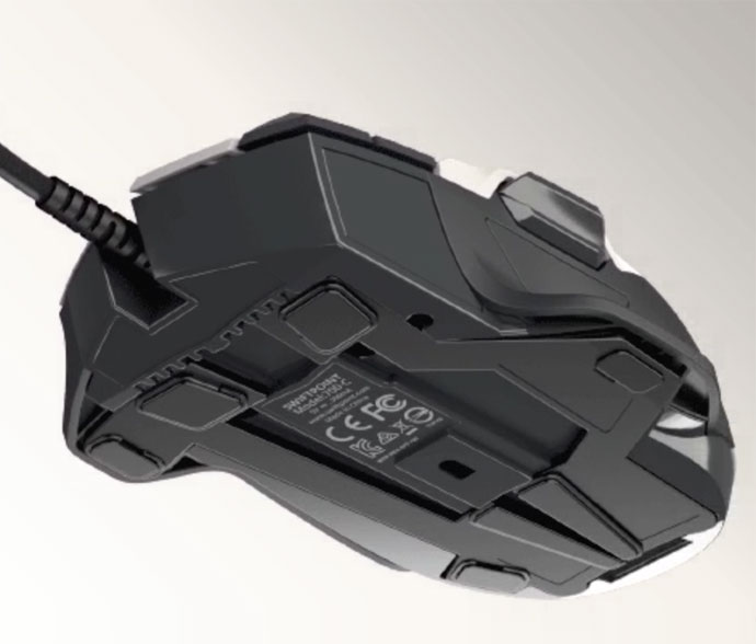 Zdjęcuie pokazuje mysz Swiftpoint Creator od spodu.