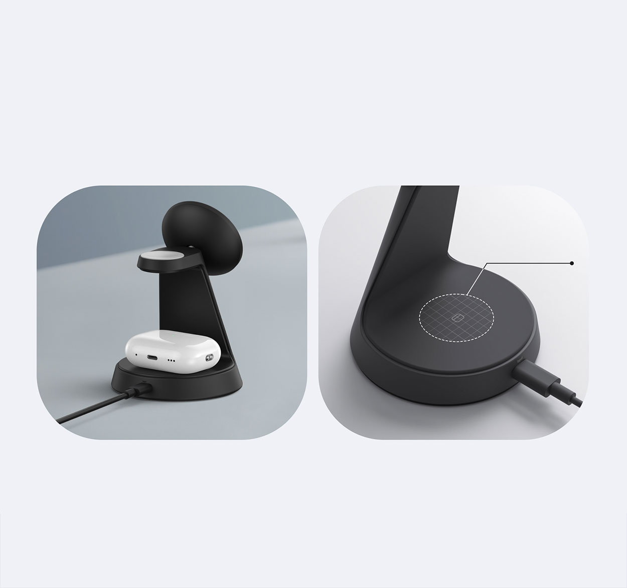 Magnetyczna podstawka ładowarki Anker MagGo 3-in-1 przeznaczona dla słuchawek TWS