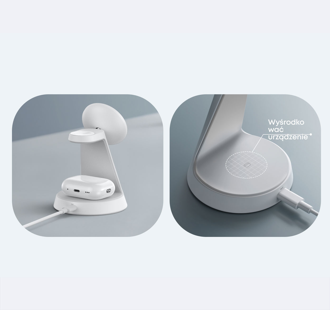 Magnetyczna podstawka ładowarki Anker MagGo 3-in-1 przeznaczona dla słuchawek TWS