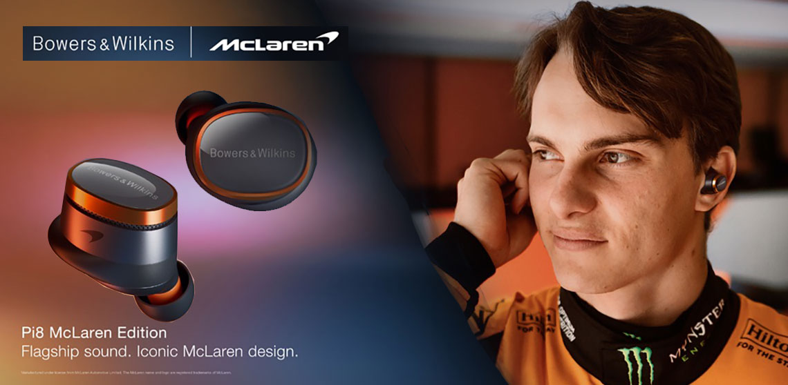 Ilustracja odzwierciedlla współpracę Bowers & Wilkins z McLarenem.
