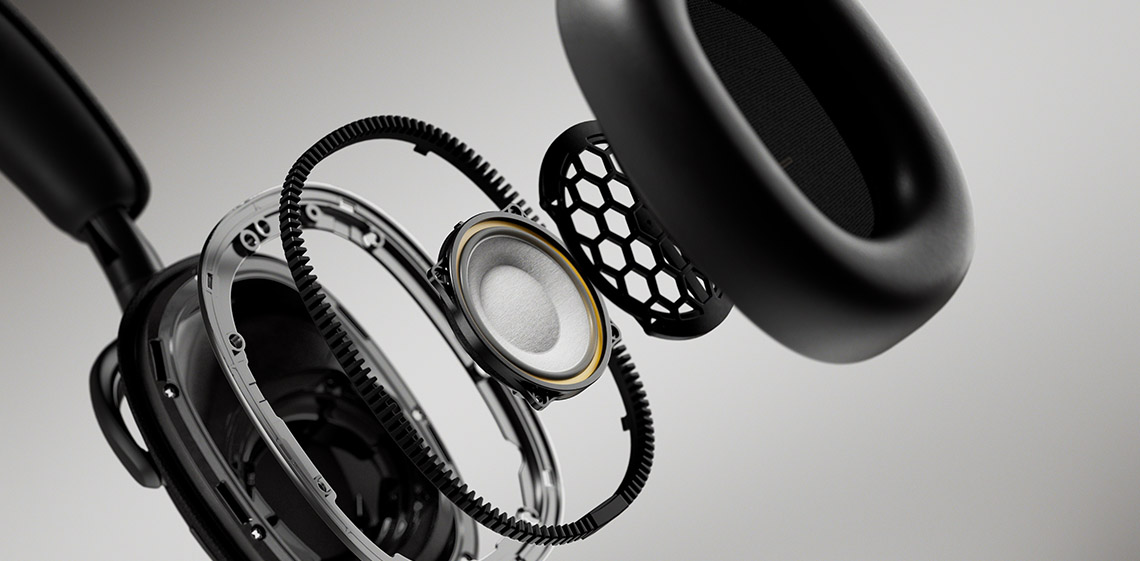 Zdjęcie pokazuje budowę słuchawki Px7 S3.