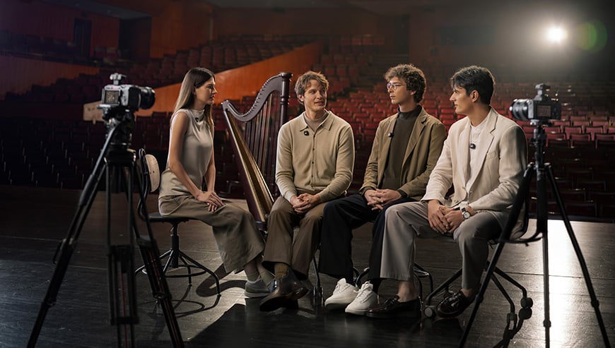 Nagrywanie wywiadu z muzykami przy pomocy mikrofonu DJI Mic 3 (2 TX+ 1 RX)