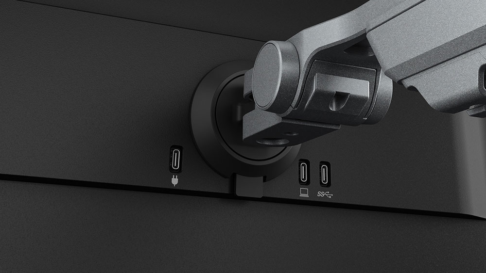 Zdjęcie przedstawia obudowę monitora EIZO FlexScan FLT wykonaną w 95% z plastiku pochodzącego z recyklingu.