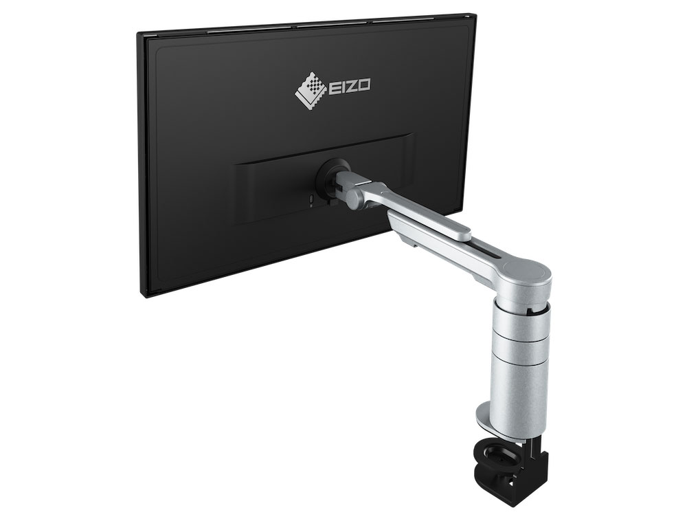 Ilustracja cech monitora EIZO FlexScan FLT, dzięki którym jest doskonałym wyborem dla firm stosujących model pracy hot-desk.