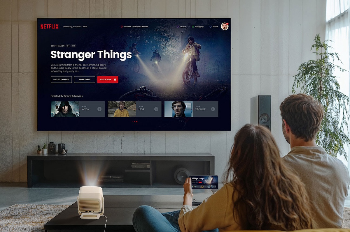 Para ogląda film na platformie Netflix korzystając z JMGO – N1s Nano