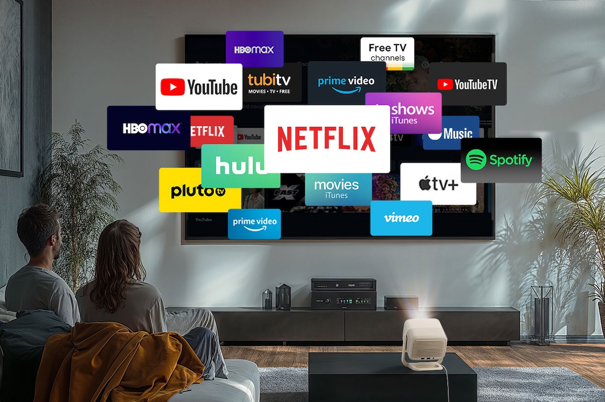 Para wybiera serwis streamingowy dostępny przez JMGO – N1s Nano