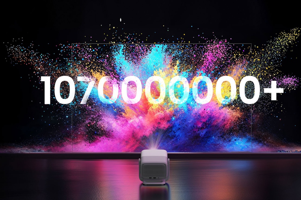 Projektor N1s SE może wyświetlać 1070 mln kolorów.