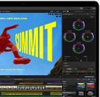 Montaż wideo na ekranie MacBooka Air przedstawiający możliwości czipa M5